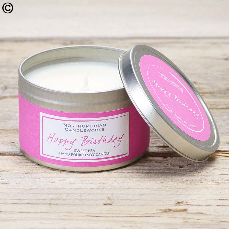 Happy Birthday Sweetpea Scented Candle